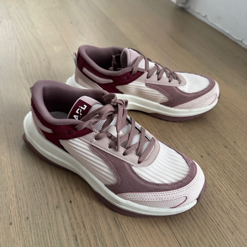 APL Women's Jogger Maroon Pink and White Sneakers